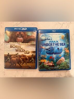 IMAX Born to Be Wild 3D & IMAX Under the Sea 3D Blu-ray - Blue Cases
